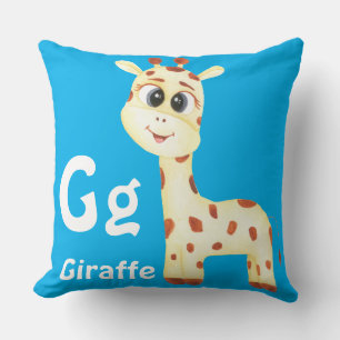 Giraffe personaliseren ABC: Letter G - Jouw namen  Kussen