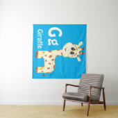 Giraffe personaliseren ABC: Letter G - Voeg je naa Wandkleed (In Situ (horizontaal))