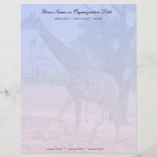 giraffe persoonlijk briefhoofd