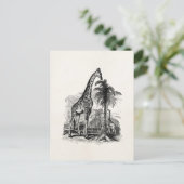 Giraffe - Persoonlijke illustratie van dieren Briefkaart (Staand voorkant)