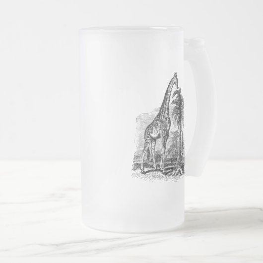  Giraffe - Persoonlijke illustratie van dieren Matglas Bierpul (Voorkant rechts)