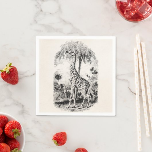 Giraffe - Persoonlijke illustratie van dieren Servetten (Insitu)