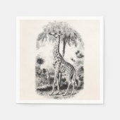  Giraffe - Persoonlijke illustratie van dieren Servetten (Voorkant)