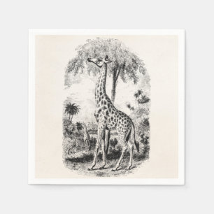 Giraffe - Persoonlijke illustratie van dieren Servetten