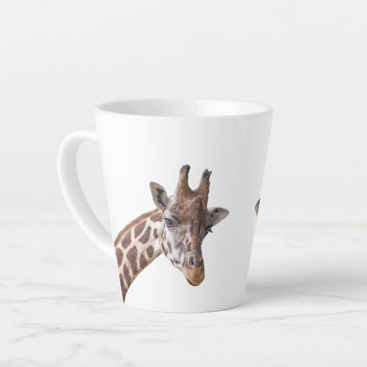 Giraffe - Persoonlijke naam Latte Mok (Linkerhoek)