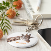 Giraffe - Persoonlijke Sleutelhanger (Zijkant)