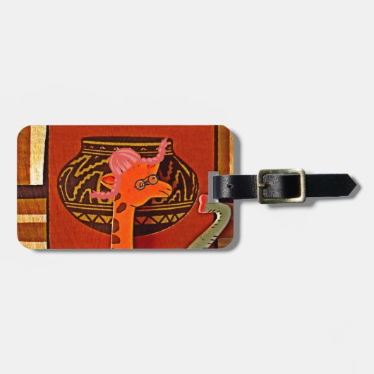 Giraffe Pet Art Print Bagagelabel (Voorkant horizontaal)