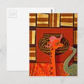 Giraffe Pet Art Print Briefkaart (Voorkant / Achterkant)