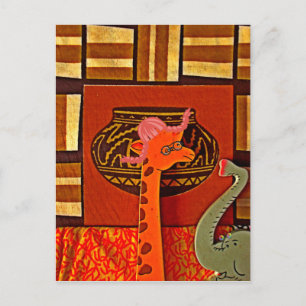 Giraffe Pet Art Print Briefkaart
