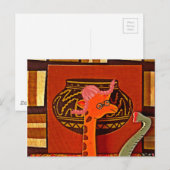 Giraffe Pet Art Print Briefkaart (Voorkant / Achterkant)