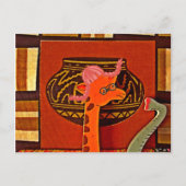Giraffe Pet Art Print Briefkaart (Voorkant)