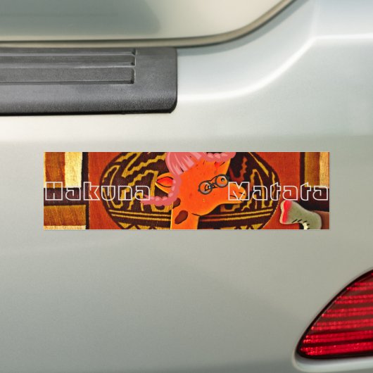 Giraffe Pet Art Print Bumpersticker (Op auto)