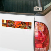 Giraffe Pet Art Print Bumpersticker (Op Truck)