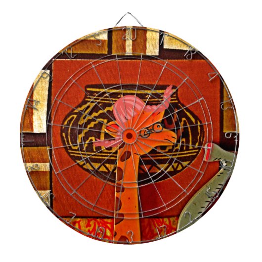 Giraffe Pet Art Print Dartbord (Voorkant)