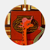 Giraffe Pet Art Print Keramisch Ornament (Voorkant)