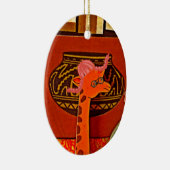 Giraffe Pet Art Print Keramisch Ornament (Rechts)