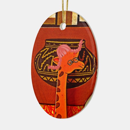 Giraffe Pet Art Print Keramisch Ornament (Links)