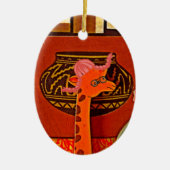 Giraffe Pet Art Print Keramisch Ornament (Voorkant)