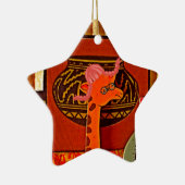 Giraffe Pet Art Print Keramisch Ornament (Rechts)