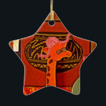 Giraffe Pet Art Print Keramisch Ornament<br><div class="desc">Giraffe Pet Art Print Introductie van de "Giraffe Pet Art Print", een grillige en speelse collage die cultuurelementen combineert met een vleugje surrealisme, waardoor een visueel boeiend stuk ontstaat. Perfect voor kunst prints, home decor, of iedereen die houdt van eigenzinnige en fantasierijke kunst Beschrijving: Dit gelaagde kunstwerk beschikt over een...</div>