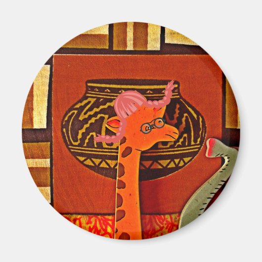 Giraffe Pet Art Print Magneet (Voorkant)