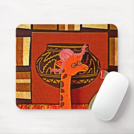 Giraffe Pet Art Print Muismat (Met muis)