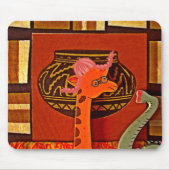 Giraffe Pet Art Print Muismat (Voorkant)