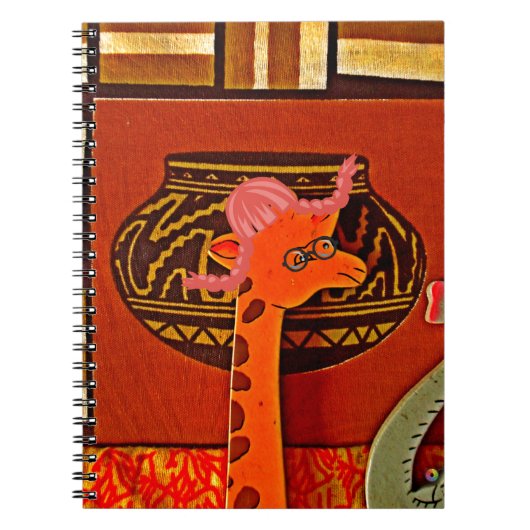 Giraffe Pet Art Print Notitieboek (Voorkant)