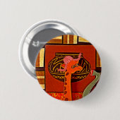 Giraffe Pet Art Print Ronde Button 5,7 Cm (Voorkant /achterkant)