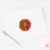 Giraffe Pet Art Print Ronde Sticker (Envelop)