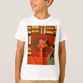 Giraffe Pet Art Print T-shirt (Voorkant)