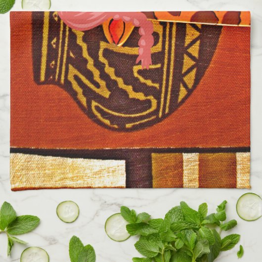 Giraffe Pet Art Print Theedoek (Gevouwen)