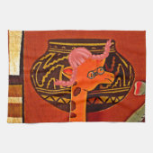 Giraffe Pet Art Print Theedoek (Horizontaal)