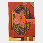 Giraffe Pet Art Print Theedoek (Verticaal)