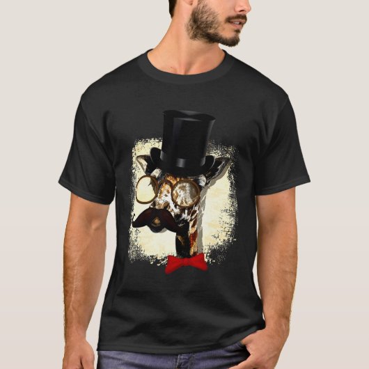 Giraffe Pet en Big Mustache T-shirt (Voorkant)