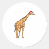 Giraffe Pet Ronde Sticker (Voorkant)