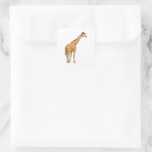 Giraffe Pet Vierkante Sticker (Tas)
