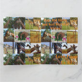 Giraffe Photo Collage, Jumbo Birthday Kaart (Binnen)