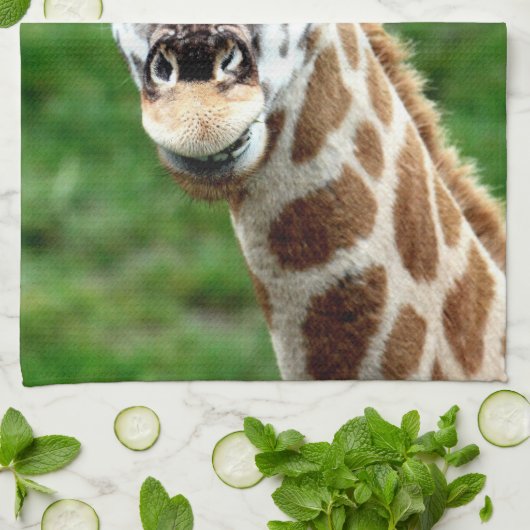 Giraffe Photo Kitchen Towel Theedoek (Gevouwen)