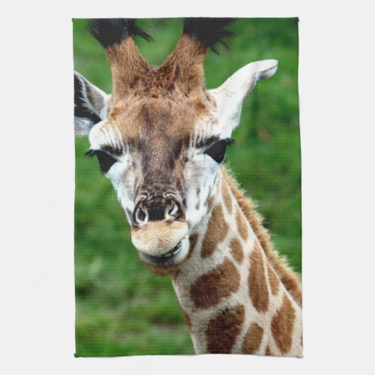 Giraffe Photo Kitchen Towel Theedoek (Verticaal)