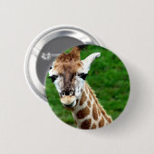 Giraffe Photo Round Button (Voorkant /achterkant)