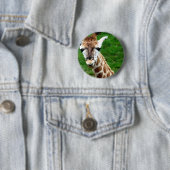 Giraffe Photo Round Button (In situ)