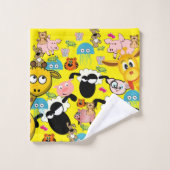 Giraffe Pigs Elephant Zoo Bathroom Towel sets Bad Handdoek (Wasdoekje)