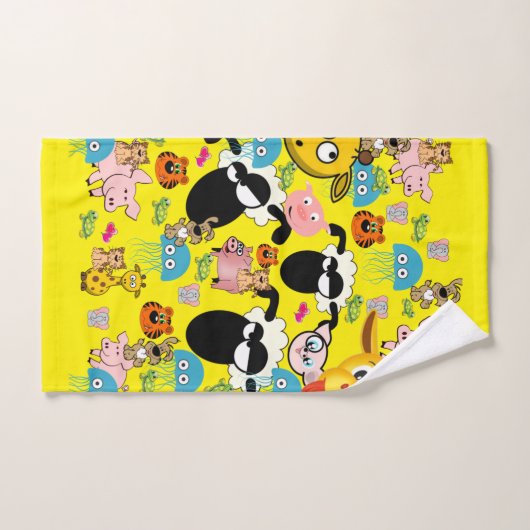Giraffe Pigs Elephant Zoo Bathroom Towel sets Bad Handdoek (Handdoek)