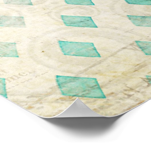 Giraffe pingelen en Poster voor kleine vogelkunst (Hoek)