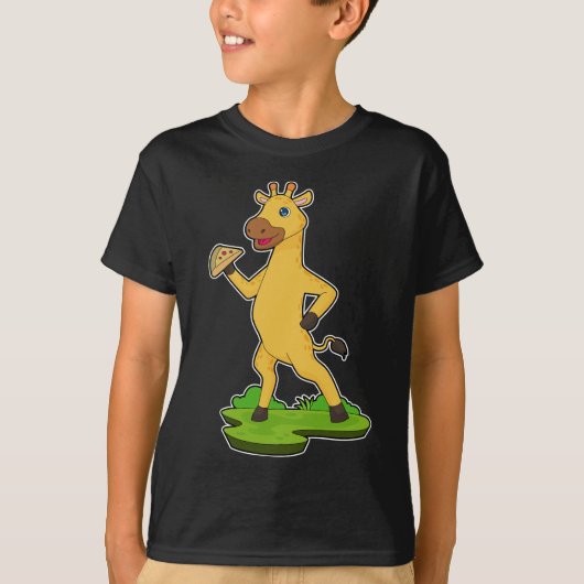 Giraffe Pizza T-shirt (Voorkant)