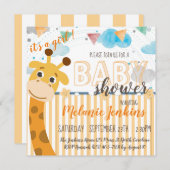 Giraffe plezier helder Baby shower Kaart (Voorkant / Achterkant)
