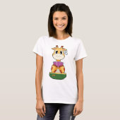 Giraffe Poker kaarten T-shirt (Voorkant volledig)