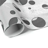 Giraffe Polka Dot Black en Light Grey Print Cadeaupapier (Rol Hoek)