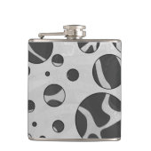 Giraffe Polka Dot Black en Light Grey Print Heupfles (Voorkant)